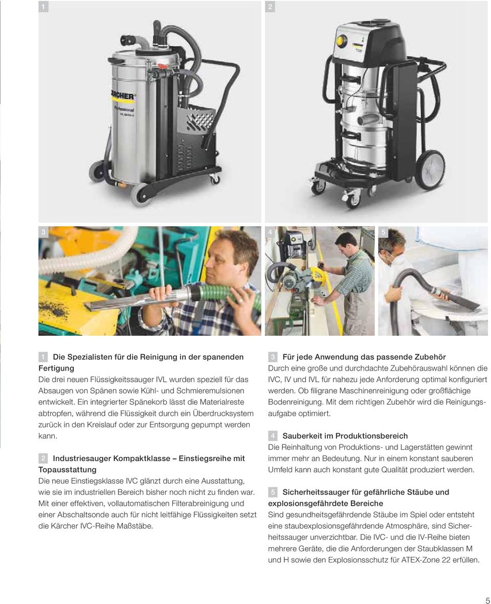 2 Industriesauger Kompaktklasse Einstiegsreihe mit Topausstattung Die neue Einstiegsklasse IVC glänzt durch eine Ausstattung, wie sie im industriellen Bereich bisher noch nicht zu finden war.