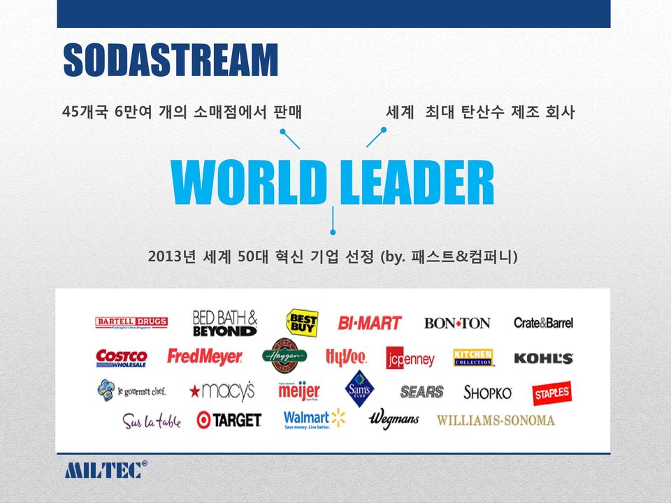 회사 WORLD LEADER 2013년