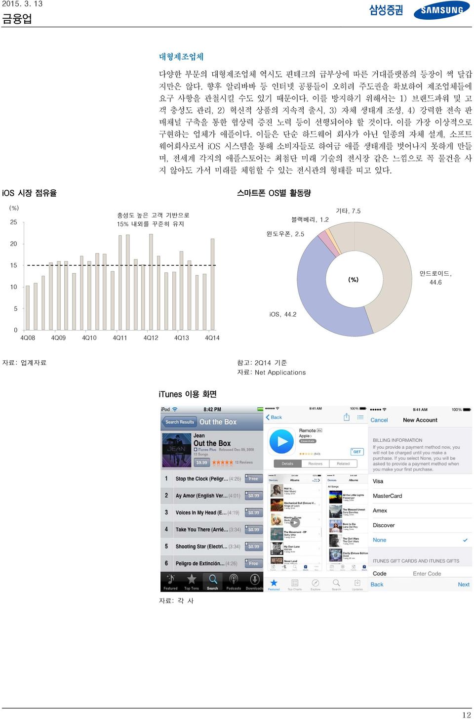 이들은 단순 하드웨어 회사가 아닌 일종의 자체 설계, 소프트 웨어회사로서 ios 시스템을 통해 소비자들로 하여금 애플 생태계를 벗어나지 못하게 만들 며, 전세계 각지의 애플스토어는 최첨단 미래 기술의 전시장 같은 느낌으로 꼭 물건을 사 지 않아도 가서 미래를 체험할 수 있는 전시관의 형태를