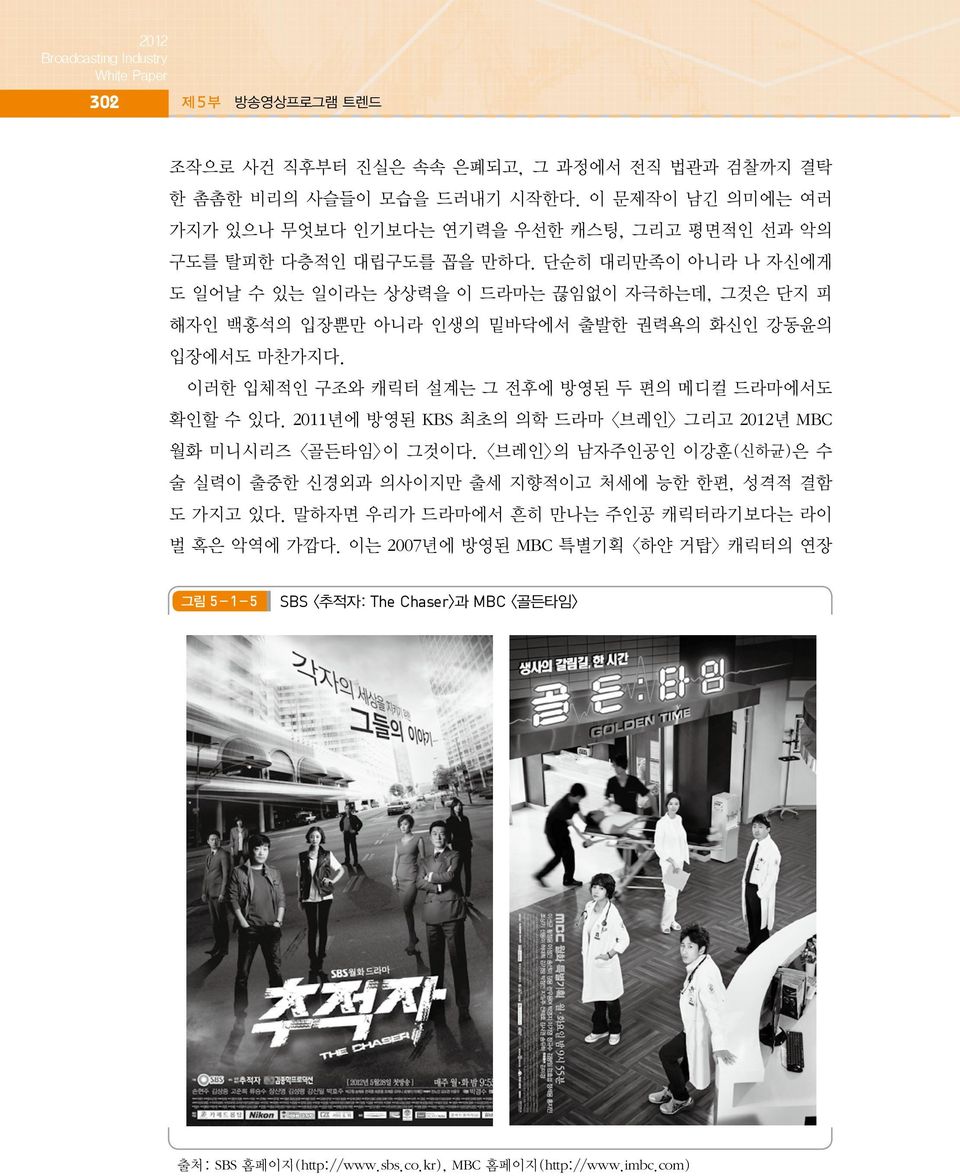 SBS <추적자 : The Chaser>과 MBC <골든타임> SBS