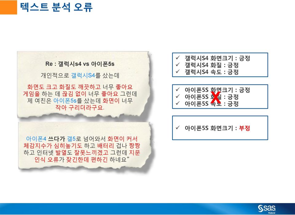 갤럭시S4 화면크기 : 긍정 갤럭시S4 화질 : 긍정 갤럭시S4 속도 : 긍정 아이폰5S 화면크기 : 긍정 아이폰5S X화질 : 긍정 아이폰5S