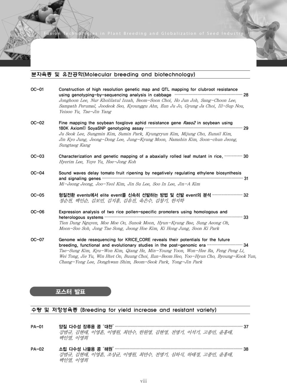 the soybean foxglove aphid resistance gene Raso2 in soybean using 180K Axiom SoyaSNP genotyping assay 29 Ju Seok Lee, Sungmin Kim, Sumin Park, Kyungryun Kim, Mijung Cho, Eunsil Kim, Jin Kyo Jung,