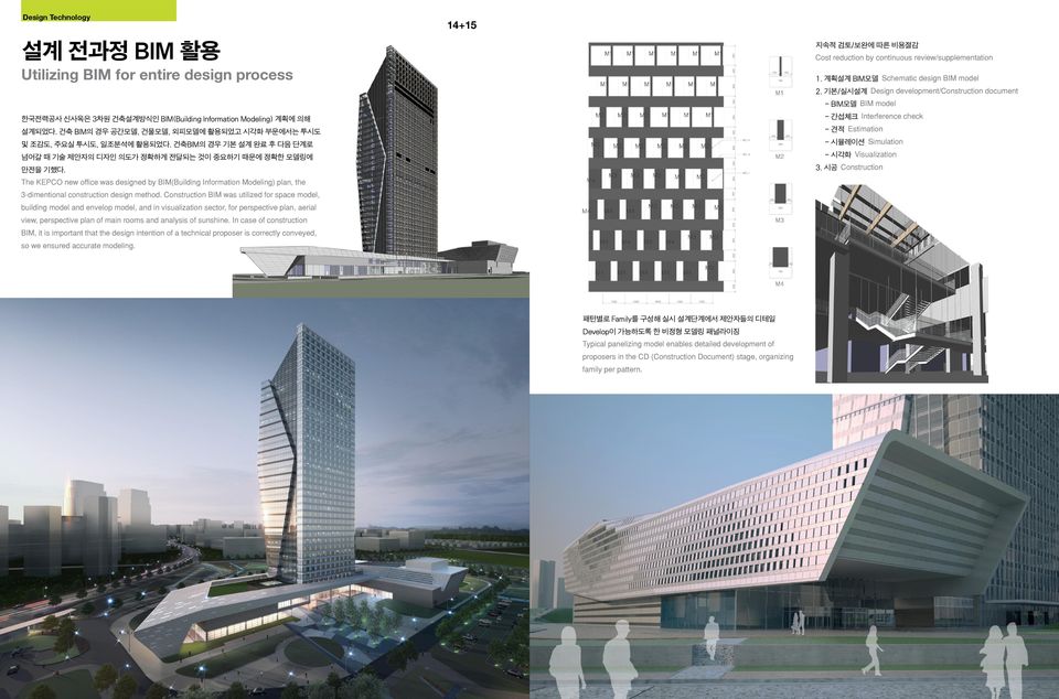 The KEPCO new office was designed by BIM(Building Information Modeling) plan, the 3-dimentional construction design method.
