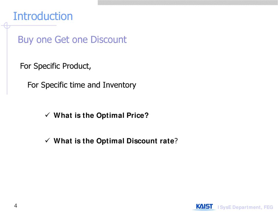 Inventory What is the Optimal Price?