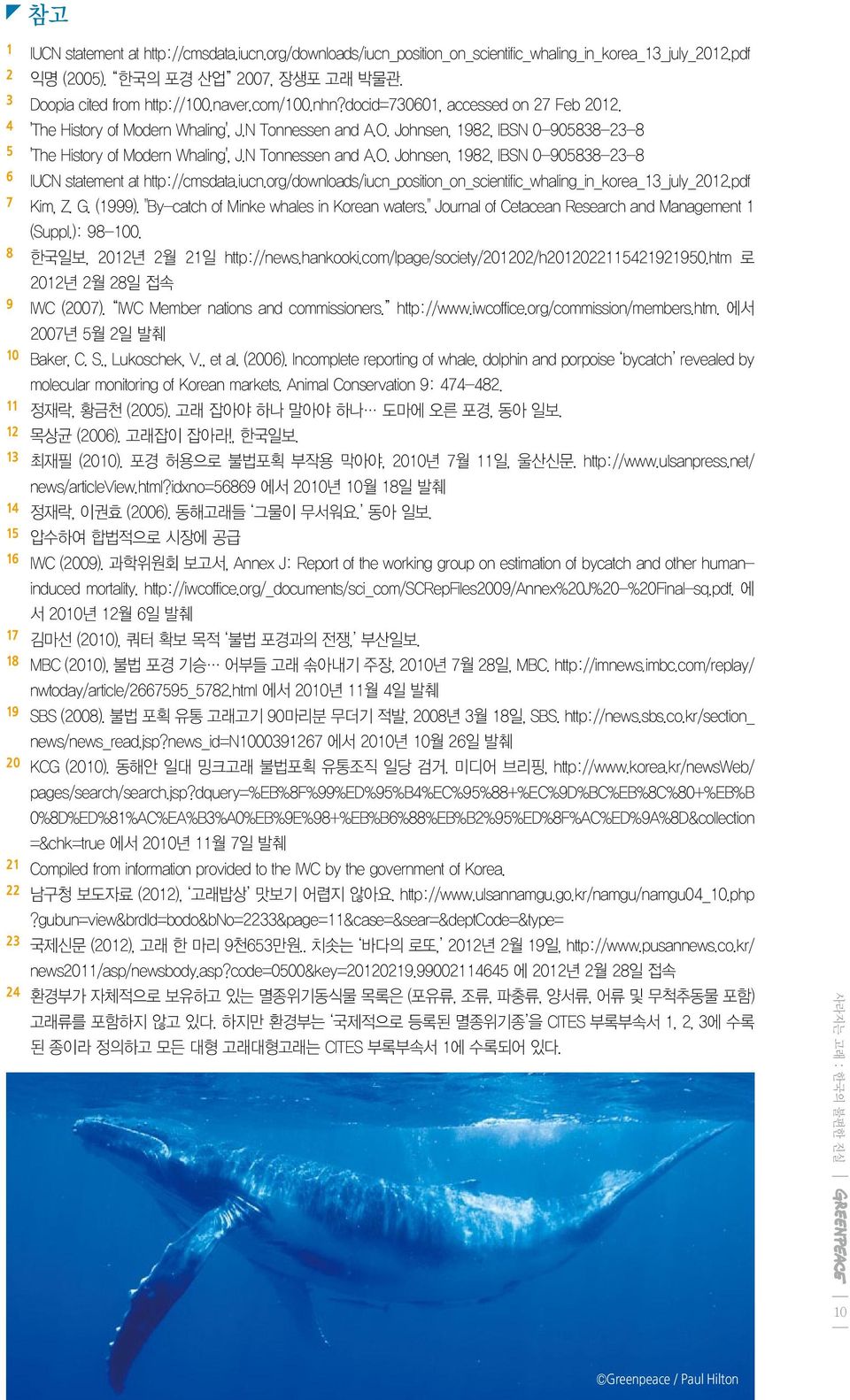 iucn.org/downloads/iucn_position_on_scientific_whaling_in_korea_13_july_2012.pdf 7 Kim, Z. G. (1999). "By-catch of Minke whales in Korean waters." Journal of Cetacean Research and Management 1 (Suppl.