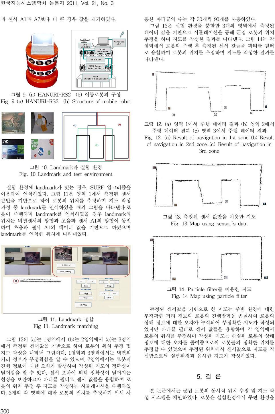 (a) 영역 1에서 주행 데이터 결과 (b) 영역 2에서 주행 데이터 결과 (c) 영역 3에서 주행 데이터 결과 Fig. 12. (a) Result of navigation in 1st zone (b) Result of navigation in 2nd zone (c) Result of navigation in 3rd zone 그림 10.