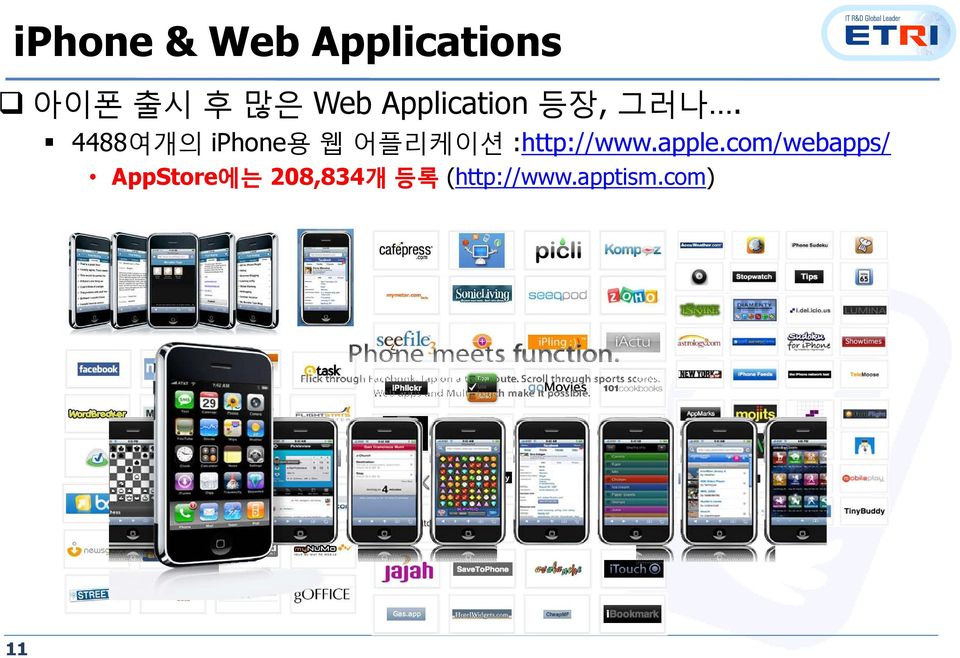 4488여개의 iphone용 웹 어플리케이션 :http://www.apple.