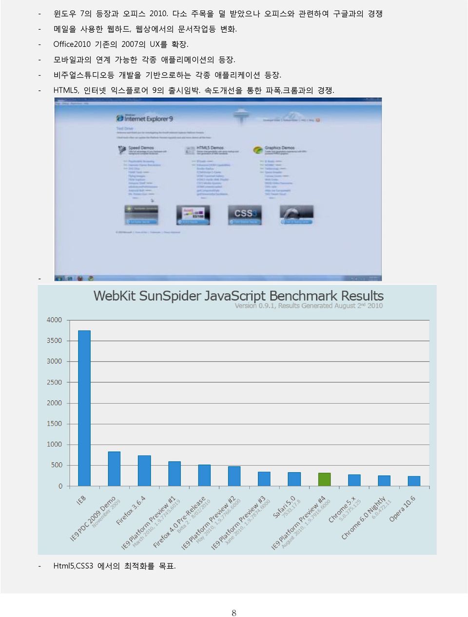 - Office2010 기졲의 2007의 UX를 확장. - 모바읷과의 연계 가능한 각종 애플리메이션의 등장.