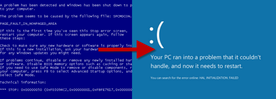 Windows 8 User Interface BSD(Blue Screen of Death) 이모티콘,