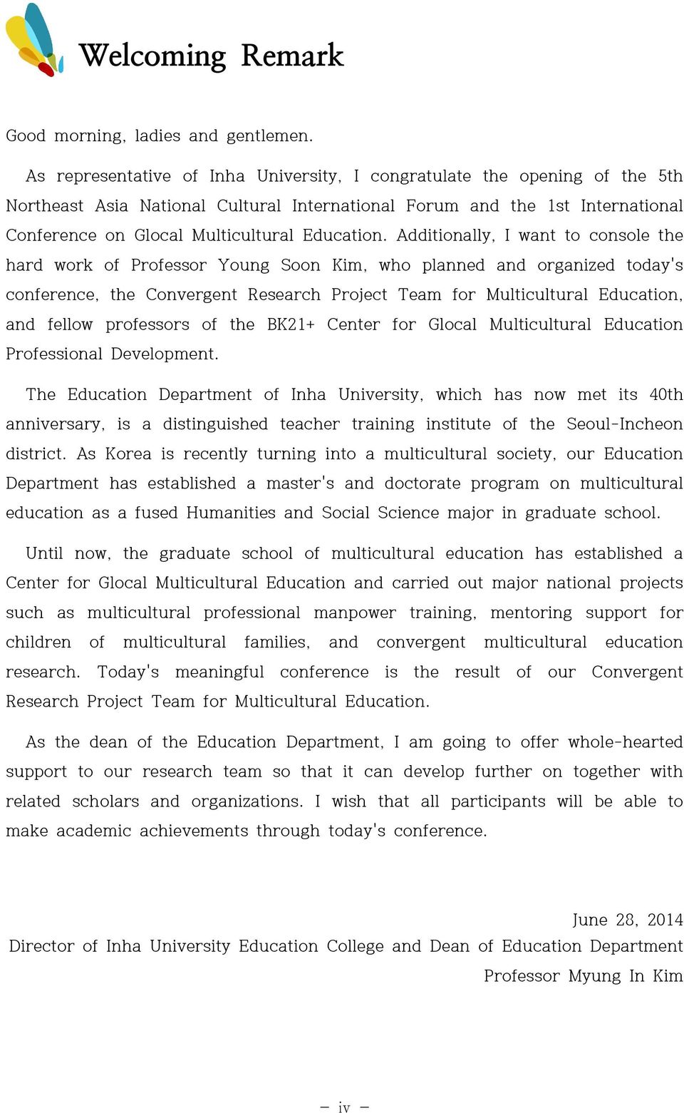 Opening Remark Good Morning Everyone I Am Young Soon Kim Of Inha University And I Stand Here In Front Of You As The Chairman Of The 5th Northeast A Pdf Free