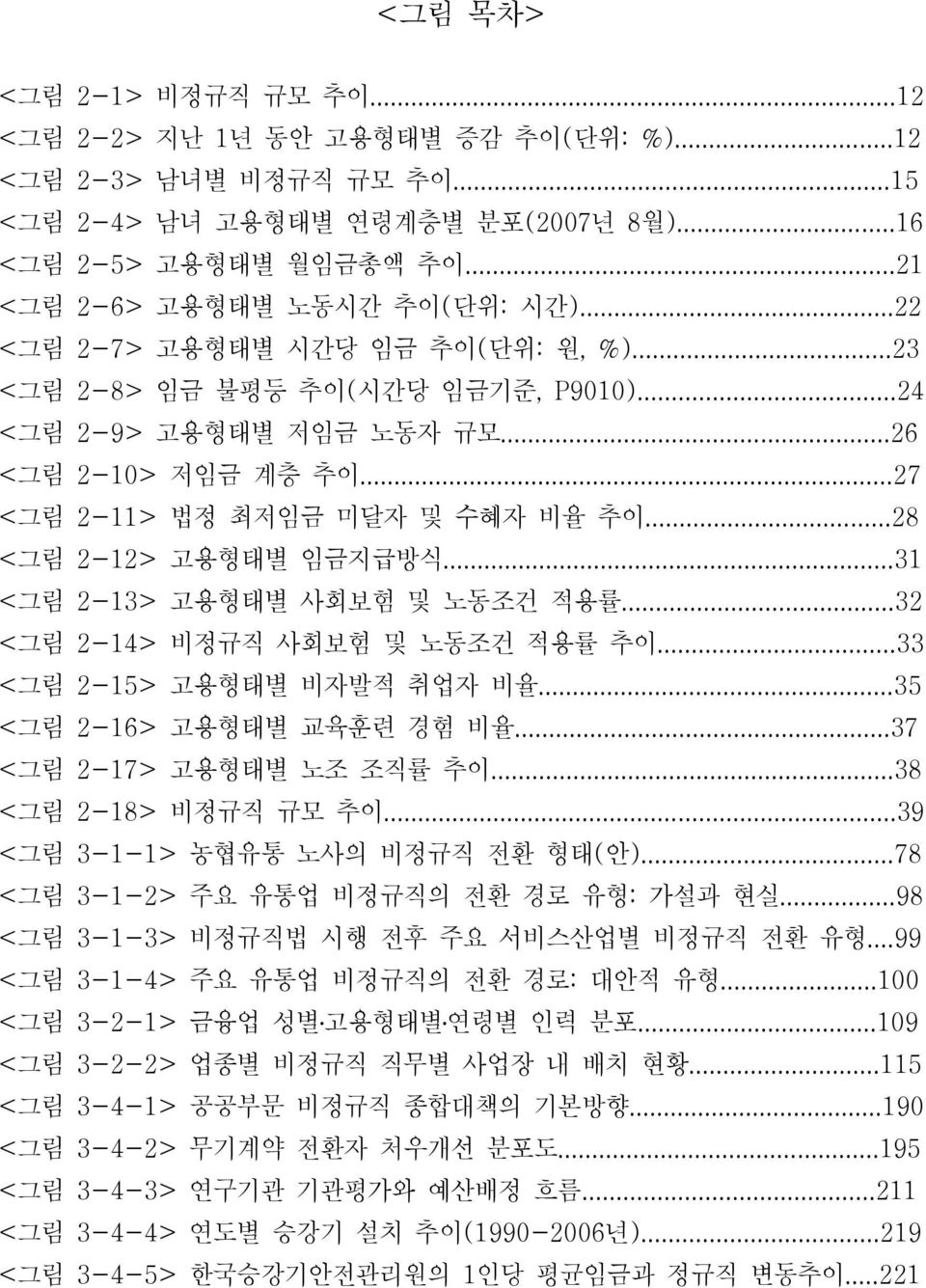 ..27 <그림 2-11> 법정 최저임금 미달자 및 수혜자 비율 추이...28 <그림 2-12> 고용형태별 임금지급방식...31 <그림 2-13> 고용형태별 사회보험 및 노동조건 적용률...32 <그림 2-14> 비정규직 사회보험 및 노동조건 적용률 추이...33 <그림 2-15> 고용형태별 비자발적 취업자 비율.