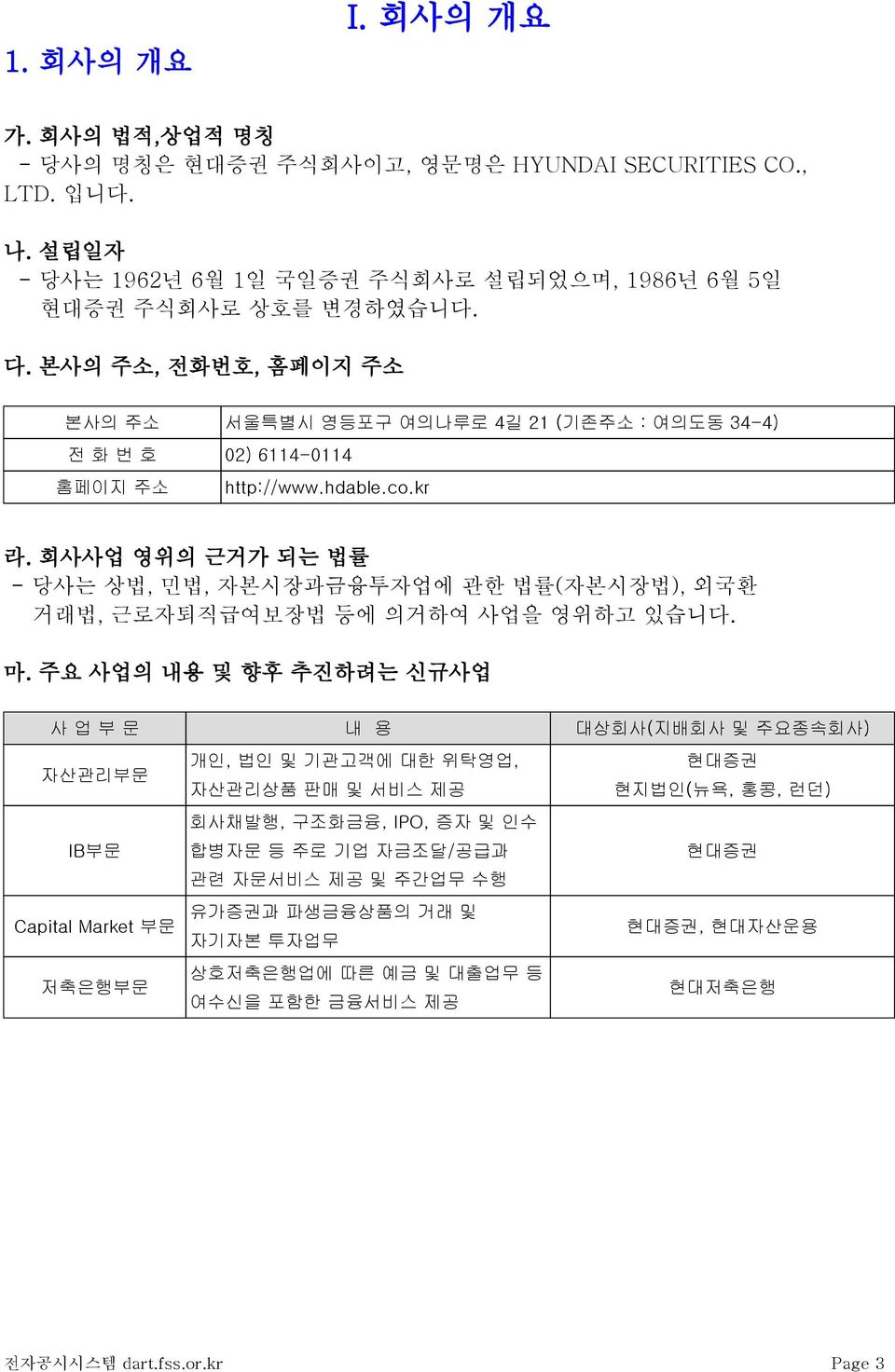 회사사업 영위의 근거가 되는 법률 - 당사는 상법, 민법, 자본시장과금융투자업에 관한 법률(자본시장법), 외국환 거래법, 근로자퇴직급여보장법 등에 의거하여 사업을 영위하고 있습니다. 마.