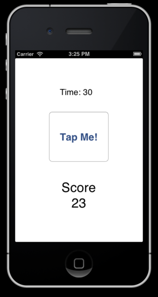 Day 4. Mini 프로젝트 : Tap Me 게임제작 01 < 내용 > "Ray Wenderlich 의 ios for High School" 의 Tap Me 앱소스를다음과같이창의적인기능을추가하여수정함 1.