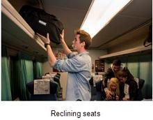 Super Reclining Seats 열차마다 20개의 Reclining Seat 보유 넓은선반, 발받침, 독서등, 에어컨시설, 객차끝의화장실위치 신문 차내식당 식당은새벽 2시까지저녁식사를제공하며아침 6시에다시오픈합니다. 아침식사배달은 Gran Class와 Club Class 여행객에한해가능합니다.
