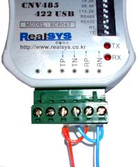 USB CNV485 422 겸용컨버터주요특징 - RS232C 신호를 TX Enable 제어신호없이 ( 자동생성 ) RS485/422 신호로변환.