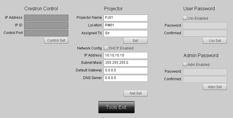 3 Порт 5 Проектор атауы 10 Орны 10 Тағайындалуы: 10 DHCP (қосылған) IP мекенжайы 15 Ішкі желі маскасы 15 Əдепкі шлюз