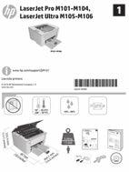 IMPORTANT: First, follow Steps 1-3 on the printer hardware setup poster, then continue with Step 4. LaserJet Pro M101-M104, LaserJet Ultra M105-M106 Getting Started Guide www.hp.