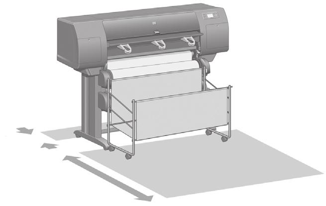 If you have bought the HP Designjet 4520 with a scanner, you can reduce the overall setup time by assembling the scanner first and then switching it on.