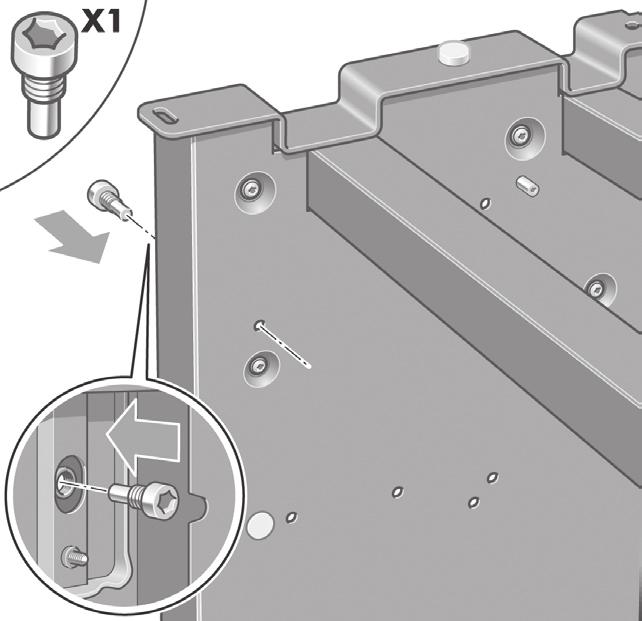 37 38 39 40 Remove the top yellow plug on the left leg.