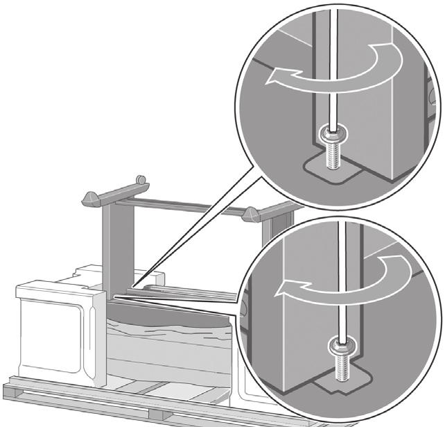 Make sure that the screw is fully tightened. 用一顆螺絲將支架右側固定到印表機上 確定已旋緊螺絲 나사 1 개를사용하여스탠드오른쪽을프린터에고정시킵니다. 나사가단단히고정되었는지확인합니다. Kencangkan sisi kanan dudukan ke printer menggunakan satu sekrup.