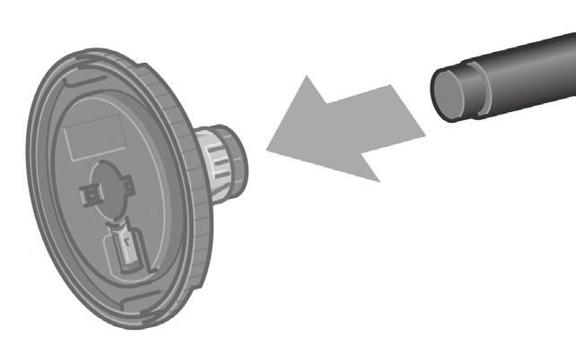 Salah satu adaptor inti yang disertakan ditampilkan di atas. Gunakan adaptor apabila inti gulungan berdiameter besar.