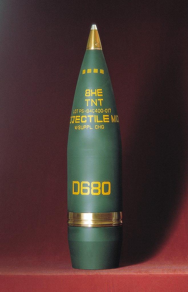 곡사포탄 8 인치곡사포용고폭탄 HE, KM106 (W/O.F) 89.7kg 전장 / Length(W/LP) 798.