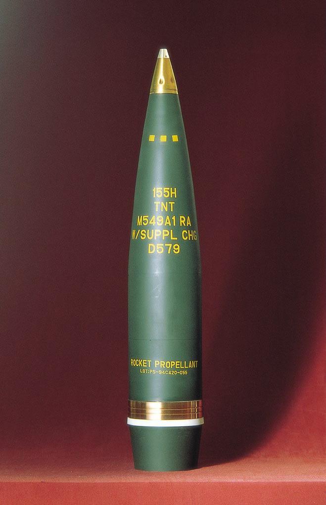 곡사포탄 155mm 곡사포용사거리연장고폭탄 HE-RAP, KM549A1 (W/O.F) 42.