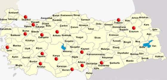 4) 입지인센티브 ㅇ테크노파크 (Technology Development Zone - Technopark) - 터키정부는연구개발활동및투자유치를위해 14개의테크노파크를운영중에있고, 8개는승인을획득하고건설중에있음 [ 테크노파크위치도 ] -
