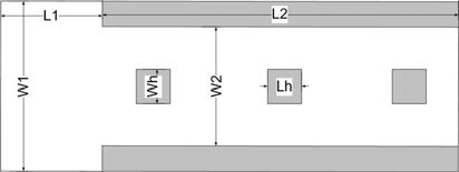 (c) 최적화구조 (Corrugation 과 Rectangular Slot 의혼합형 ) (c) Mixed Pattern(Combination of corrugation and rectangular slot) 그림 9.