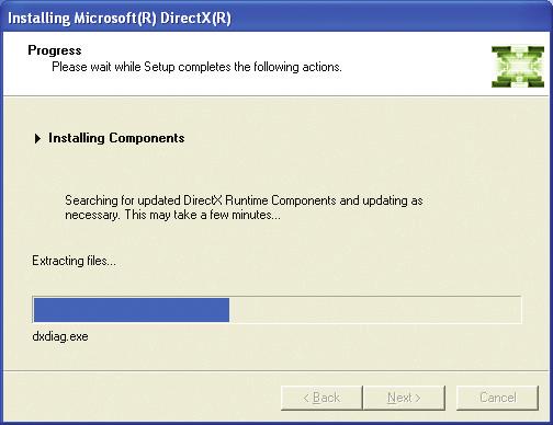 Windows XP(서비스 팩 2 이상)의 경우, DirectX를 별도로 설치할 필요가 없습니다.