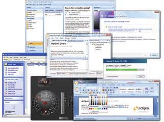 Actipro Ribbon (Office 2007 과같은사용자인터페이스 ), Actipro Wizard ( 마법사다이얼로그 ), Actipro Bar Code ( 바코드생성 ), Actipro Navigation (Office 2007 과같은탐색바, Windows Explorer 같은익스플로러바그리고 breadcrumb