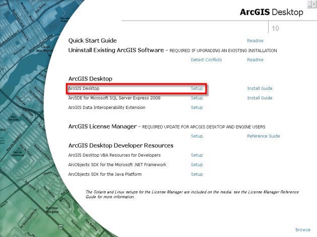 ArcGIS Desktop 10 설치가이드 설치전확인사항 설치하기전에 ArcGIS Desktop 시스템요구사양을 ArcGIS Resource Center을통해확읶하시기바랍니다. (http://resources.arcgis.com/content/arcgisdesktop/10.