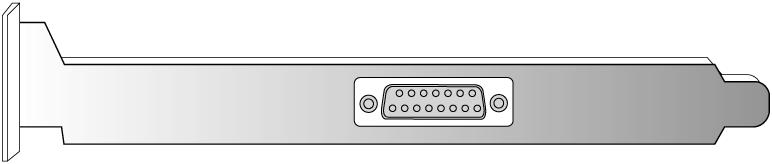 조이스틱 / MIDI 브라켓 : Sound Blaster Audigy ( SB1394 ) 용 조이스틱 /MIDI 브라켓에는다른장치와연결할수있는커넥터가있습니다. 이브라켓은 Sound Blaster Audigy 카드의일부모델에서번들로제공됩니다.