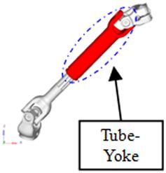 고강도알루미늄 I-Shaft 의 Yoke Bearing Hole 위치에따른토크변동영향도분석 Table 10 Tube-Yoke 0.