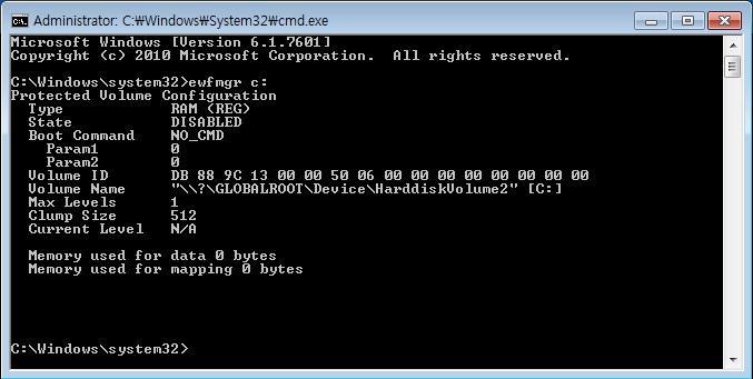 [ Enhanced Write Filter (EWF) 사용방법 ] EWF는디스크로직접적인쓰기를방지하여 OS 및파티션단위에보호를해줄수있도록해주는기술입니다. EWF를사용하게되면모든쓰기동작들은물리적인메모리에올라가게되고재부팅을하면초기화가되며필요시디스크로저장을하게됩니다.