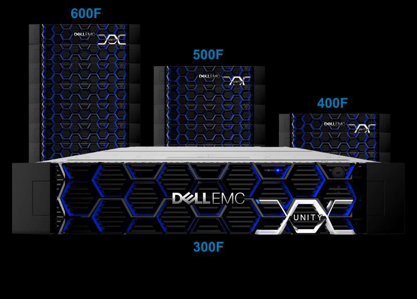 DELL EMC UNITY 올플래시스토리지 300F, 400F, 500F, 600F 탁월한사용편의성과뛰어난가치를제공하는최고의스토리지 Dell EMC Unity 올플래시제품군은탁월한사용편의성, 최신설계, 구축유연성및합리적인가격을갖춘스토리지에대한새로운표준을정립하여, 대규모기업이나소규모기업환경에서리소스부족으로어려움을겪고있는 IT