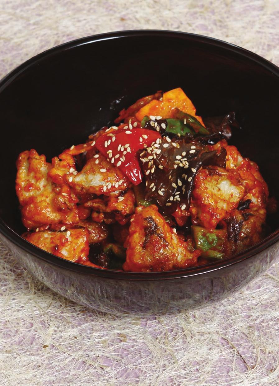 Beoseot Gangjeong It is made with fried mushroom in spicy