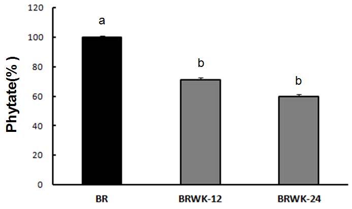 또한윤기 (glossiness), 부착성 (adhesiveness), 응집성 (cohesiveness) 항목에서도대조군 (BR) 보다 BRWK-24군이상대적으로높게나타났다.