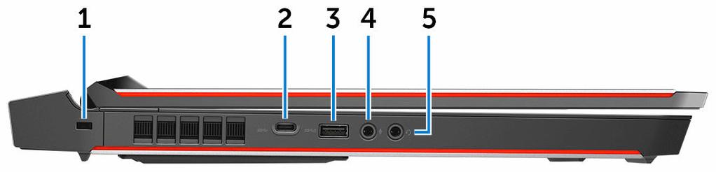 왼쪽 1 보안케이블슬롯 ( 노블잠금장치용 ) 태블릿의도난을방지하는보안케이블을연결합니다. 2 USB 3.0 유형 C 포트 외부저장장치, 프린터및외부디스플레이와같은주변장치를연결합니다. 최대 5Gbsps 의데이터전송속도를제공합니다. 장치에전원을공급할수있는 Power Delivery 를지원합니다. 빠른충전을사용할수있는최대 15W 전원출력을제공합니다.