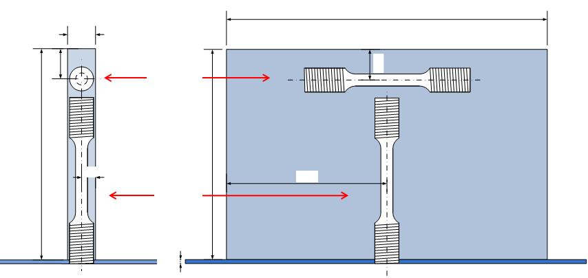 0kg/h 의적층속도로적층을하였고벽면끝에서의용융풀흘러내림을방지하기위하여오실레이션을사용하였다. Ti-6Al-4V 적층시에자주발생하는표면산화방지를위하여 trail shielding 장치를사용하 Table 4 Condition of AM Base metal Ti Gr. 5 (100 200 t2) Filler metal ø1.