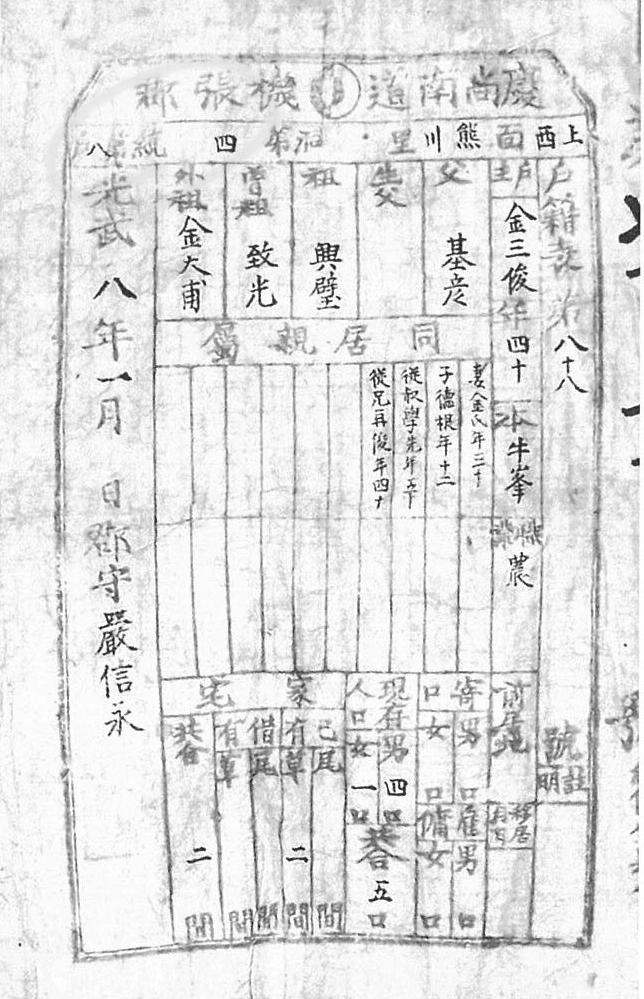 발견된다고 한다(이유 진, 광무호적의 호구변동 사례 ꡔ역사민속학ꡕ 51, 2016 참조). 그는 그 이유 를 중앙 정부의 영향력이 덜 미치는 외곽 지역에서 구래의 호적 작성 방식을 고 수하고 있었기 때문인 것으로 보았다. 하지만 비단 그러한 이유 때문으로만 이 같은 모습이 나타났다고 보기는 어렵다.