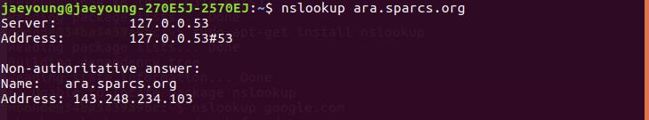 BIND nslookup(name server lookup) apt-get install