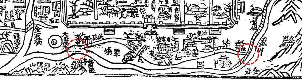 1) 기록에서나타나는광한루원의수계과거광한루원의수계에관한기록은남원관부도 ( 南原官府圖, 1699~1752) 와해동지도 ( 海東地圖, 1750년대초반 ) 등의고지도를통해과거수계의모습을유추할수있다.