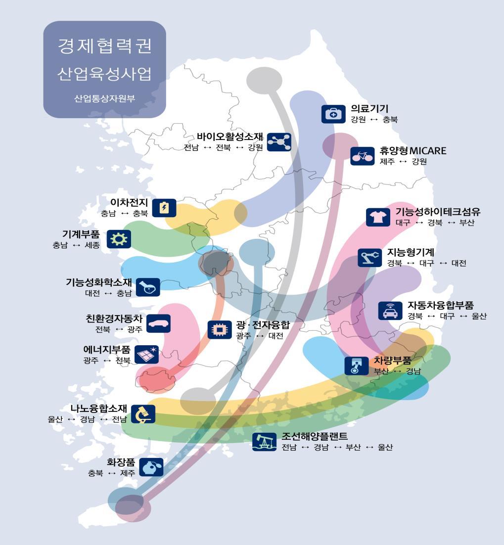 : 대구/ 충북-강원 <산업육성사업 현황> 지역 주력