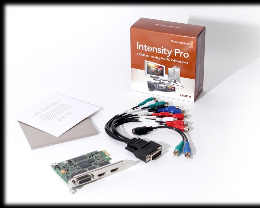 01 소개 Intensity Pro 인텐시티프로는 PCIe 기반으로윈도우, Mac, Linux 환경에서 HDMI, 아날로그 ( 컴포지트, 컴포넌트, S-Video) 캡쳐와송출을가능하게해줍니다.