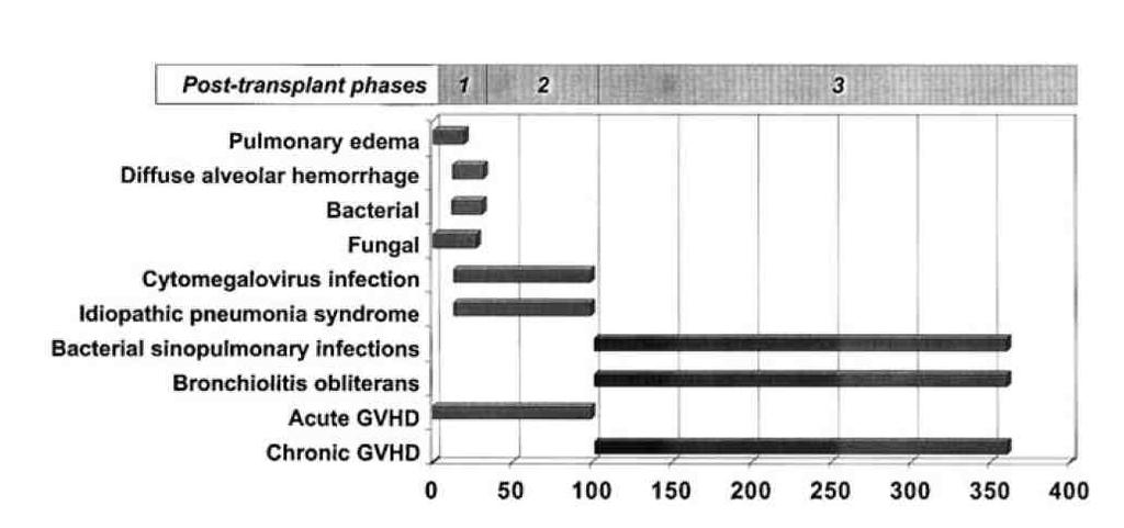 제 7 장 _ 피폭환자치료 (3) 미만성폐포출혈 (Diffuse alveolar hemorrhage, DAH) 조혈모세포이식후미만성폐포출혈의기준에는 1 저산소혈증, 제한성호흡장애등의폐렴의징후와증상이있으면서방사선학적으로여러폐엽을침범하는침윤소견과같은광범위한폐포손상의증거가있는경우, 2 감염의증거가없는경우, 3