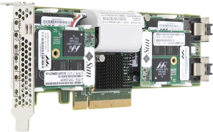 Flash Storage 소개 F20 소개 Oracle 의 Flash 제품중 PCI 형태의 Flash 제품으로 HDD 300 개의역할을수행 Disks-on-Modules 또는 DOMS 라불리는특수폼팩터에서 4 엔터프라이즈수준의플래시모듈또는