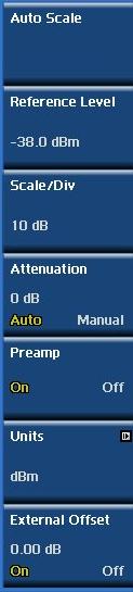 0dBm Reference Level Reference Level 범위 db/div: 10 db 불요파방탐할때 On 합니다. (Atten.