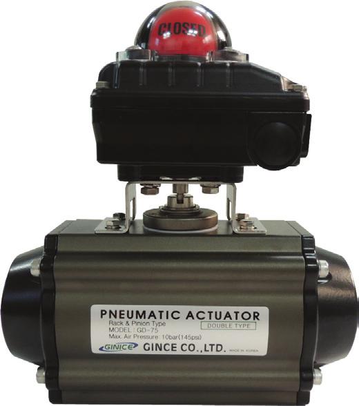 GD-SERISE / GS-SERISE DESCRIPTION GD / GS series pneumatic actuator are designed & developed with new concept for the next generation.