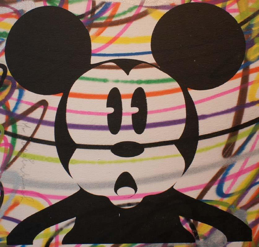 Mickey Stencil and spray paint